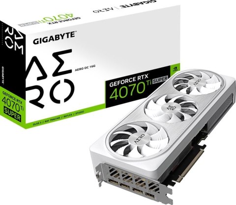 Karta graficzna GIGABYTE GeForce RTX 4070 Ti Super AERO OC 16GB GV-N407TSAERO OC-16GD Karta graficzna GIGABYTE GeForce RTX 4070 Ti Super AERO OC 16GB GV-N407TSAERO OC-16GD