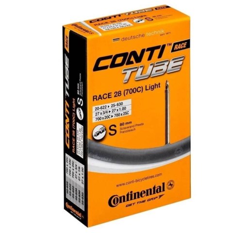 Dętka rowerowa szosowa Continental Race 28 Light 18-25x700 presta S80mm Dętka rowerowa szosowa Continental Race 28 Light 18-25x700 presta S80mm