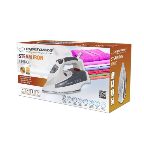 Żelazko parowe ESPERANZA EHI009 (2400W /Biało-szary) Żelazko parowe ESPERANZA EHI009 (2400W /Biało-szary)