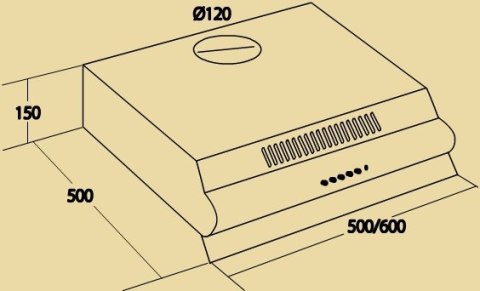Okap szafkowy (wkład) AKPO WK-7 P 3060 Biały Okap szafkowy (wkład) AKPO WK-7 P 3060 Biały