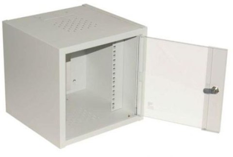 Szafka wisząca 10'' 6U 315x300 drzwi szklane RAL7035 Szafka wisząca 10'' 6U 315x300 drzwi szklane RAL7035