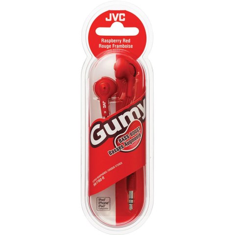 Słuchawki Douszne JVC Gumy Red (1m /3.5 mm (niklowany) wtyk/Czerwony) Słuchawki Douszne JVC Gumy Red (1m /3.5 mm (niklowany) wtyk/Czerwony)