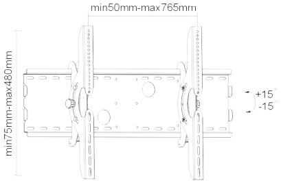 Uchwyt do TV MACLEAN BRACKETS MC-521B (nośność 75kg \32 - 63 cale) Uchwyt do TV MACLEAN BRACKETS MC-521B (nośność 75kg \32 - 63 cale)