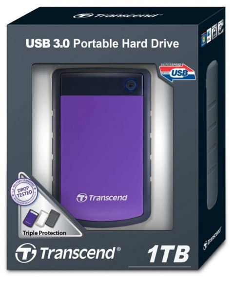 Dysk twardy zewnętrzny TRANSCEND StoreJet 25H3P 1TB TS1TSJ25H3P Dysk twardy zewnętrzny TRANSCEND StoreJet 25H3P 1TB TS1TSJ25H3P