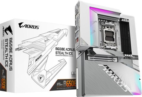 Płyta główna GIGABYTE B650E AORUS STEALTH ICE AM5 ATX Płyta główna GIGABYTE B650E AORUS STEALTH ICE AM5 ATX