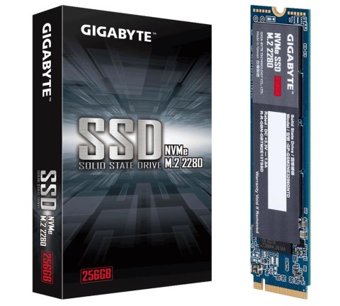 Dysk SSD GIGABYTE GP-GSM2NE3256GNTD (M.2 2280″ /256 GB /PCIe NVMe 3.0 x4 /1700MB/s /1100MB/s) Dysk SSD GIGABYTE GP-GSM2NE3256GNTD (M.2 2280″ /256 GB /PCIe NVMe 3.0 x4 /1700MB/s /1100MB/s)