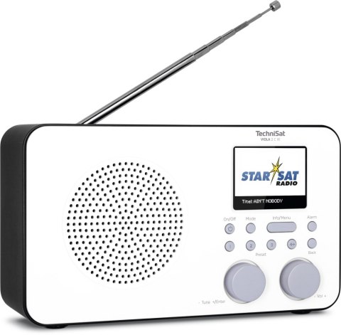 Radiobudzik TECHNISAT Viola 2 C IR Biało-czarny Radiobudzik TECHNISAT Viola 2 C IR Biało-czarny
