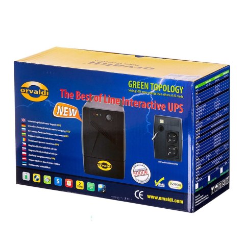Zasilacz awaryjny ORVALDI 850 LED USB 850VA Zasilacz awaryjny ORVALDI 850 LED USB 850VA