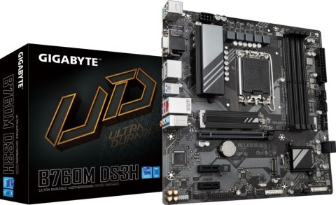 Płyta główna GIGABYTE B760M DS3H LGA1700 microATX Płyta główna GIGABYTE B760M DS3H LGA1700 microATX