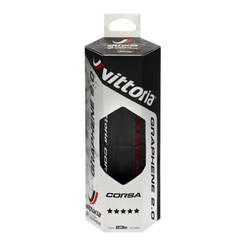 Szytka szosowa Vittoria Corsa G2.0 700x28C, czarna Szytka szosowa Vittoria Corsa G2.0 700x28C, czarna