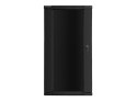 Szafa instalacyjna wisząca 19'' 27U 600X450mm czarna (drzwi szklane)