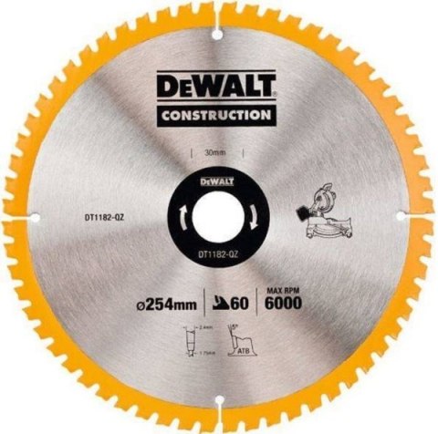 Tarcza pilarska DT1182-QZ DEWALT Tarcza pilarska DT1182-QZ DEWALT