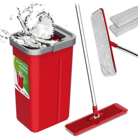 Mop płaski z wiadrem i wyciskaczem GreenBlue GB870 , dwa wkłady microfibra HQ, pojemność 5,7L, MaxiClean Mop płaski z wiadrem i wyciskaczem GreenBlue GB870 , dwa wkłady microfibra HQ, pojemność 5,7L, MaxiClean