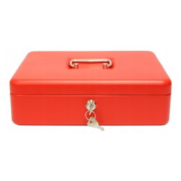 Kasetka na pieniądze duża czerwona 300x240x90mm Verotech 21534AS_RED