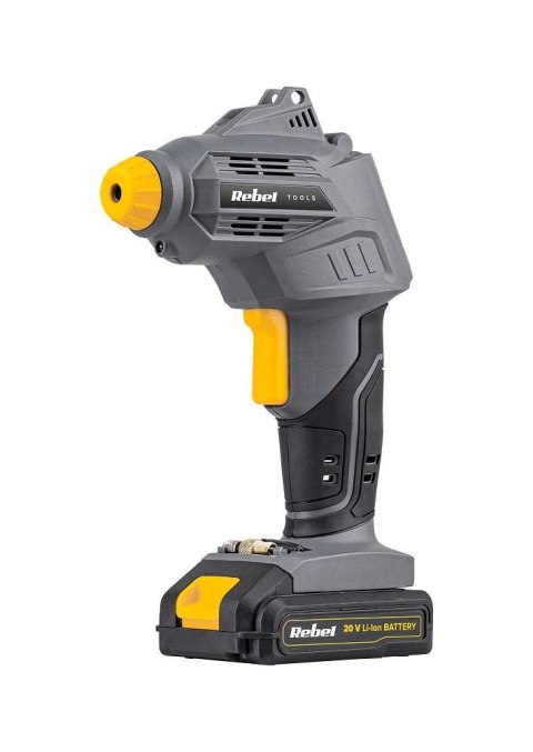 Kompresor akumulatorowy REBEL 20V 2A 7 bar Kompresor akumulatorowy REBEL 20V 2A 7 bar