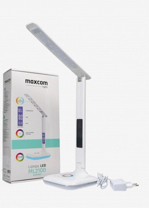 Lampka biurkowa MaxCom ML2100 Aurora, biała Lampka biurkowa MaxCom ML2100 Aurora, biała