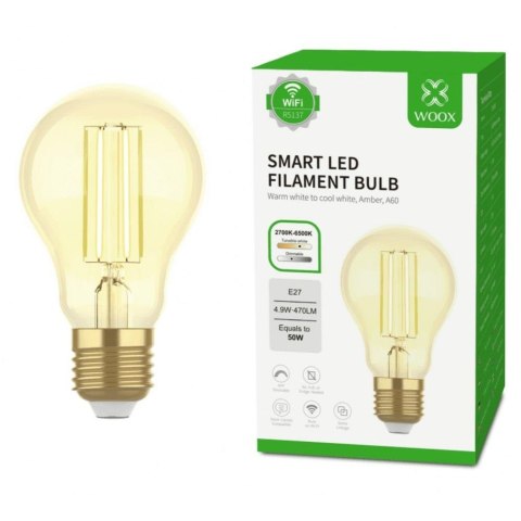 Żarówka Smart Woox Retro Filament Wi-Fi E27 Żarówka Smart Woox Retro Filament Wi-Fi E27