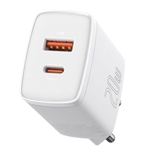 Ładowarka sieciowa Baseus Compact 20W szybka ładowarka sieciowa z gniazdem USB QC3.0 oraz USB-C PD 3.0 Ładowarka sieciowa Baseus Compact 20W szybka ładowarka sieciowa z gniazdem USB QC3.0 oraz USB-C PD 3.0