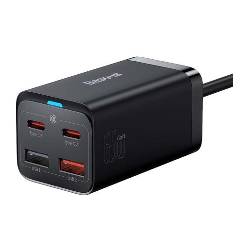 Ładowarka sieciowa Baseus GaN3 Pro CCGP040101 65W z 2 gniazdami USB-C PD oraz 2 gniazdami USB Ładowarka sieciowa Baseus GaN3 Pro CCGP040101 65W z 2 gniazdami USB-C PD oraz 2 gniazdami USB