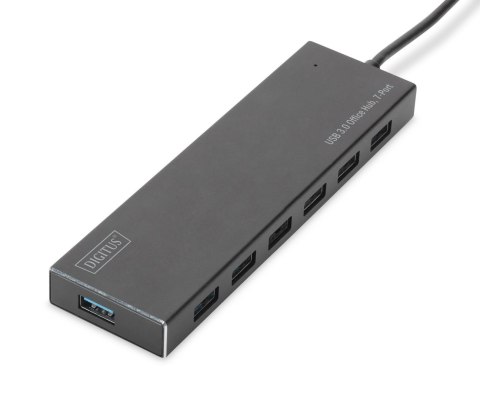 Hub USB 3.0/Koncentrator DIGITUS 7xUSB 3.0 SuperSpeed, aktywny, aluminium Hub USB 3.0/Koncentrator DIGITUS 7xUSB 3.0 SuperSpeed, aktywny, aluminium