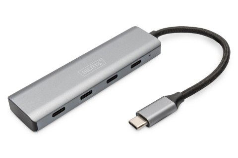 Hub USB Typ C DIGITUS 4-portowy 4x USB Typ C aluminium 5Gbps Hub USB Typ C DIGITUS 4-portowy 4x USB Typ C aluminium 5Gbps