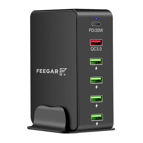 Ładowarka sieciowa Feegar Charger Tower 86W 6xUSB Ładowarka sieciowa Feegar Charger Tower 86W 6xUSB