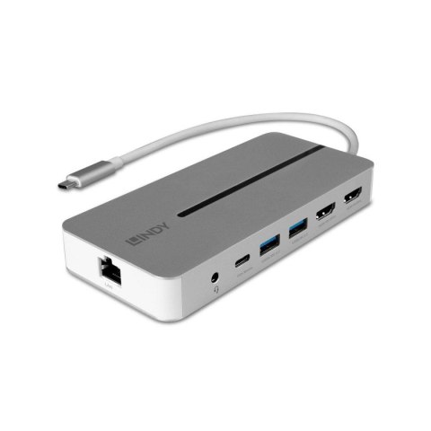 Replikator portów LINDY USB-C do 2xHDMI/2xUSB/1xUSB-C/1xRJ45/1xAudio Replikator portów LINDY USB-C do 2xHDMI/2xUSB/1xUSB-C/1xRJ45/1xAudio