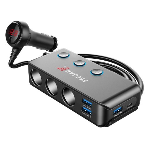 Rozdzielacz gniazda zapalniczki Feegar Ciga 200W 10A 12-24V USB Rozdzielacz gniazda zapalniczki Feegar Ciga 200W 10A 12-24V USB