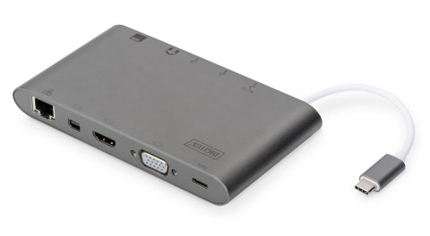 Stacja dokująca DIGITUS USB Typ C 11-portów Dual Monitor 4K 30Hz PD 2.0 Stacja dokująca DIGITUS USB Typ C 11-portów Dual Monitor 4K 30Hz PD 2.0