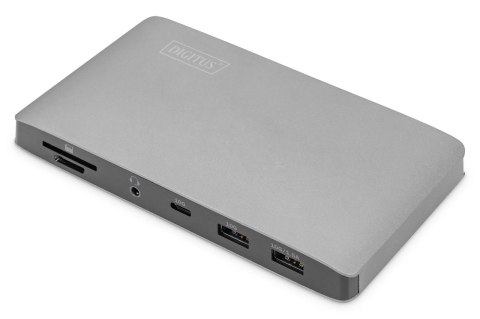 Stacja dokująca DIGITUS USB Typ C 11-portów z Thunderbolt 3, 8K 30Hz, PD 3.0, RJ45, aluminiowa Stacja dokująca DIGITUS USB Typ C 11-portów z Thunderbolt 3, 8K 30Hz, PD 3.0, RJ45, aluminiowa