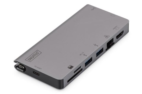 Stacja dokująca DIGITUS USB Typ C 8-portów 4K 30Hz PD 3.0 HQ alu Stacja dokująca DIGITUS USB Typ C 8-portów 4K 30Hz PD 3.0 HQ alu