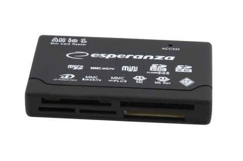 Uniwersalny czytnik Kart Pamięci Esperanza EA119 USB 2.0 Uniwersalny czytnik Kart Pamięci Esperanza EA119 USB 2.0