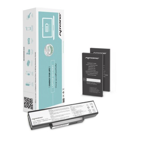 Bateria Movano do notebooka Asus K72, K73, N73, X77 (10.8V-11.1V) (6600 mAh) Bateria Movano do notebooka Asus K72, K73, N73, X77 (10.8V-11.1V) (6600 mAh)