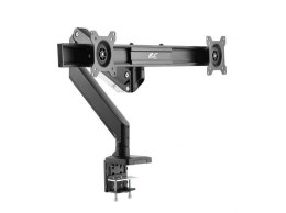 Uchwyt biurkowy na 2 monitory NanoRS RS115 gamingowy, aluminiowy, sprężyna gazowa, 17-32