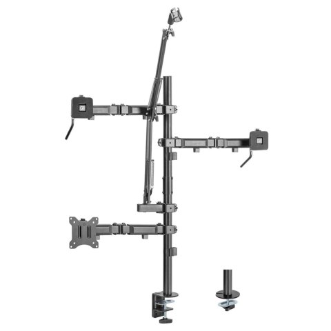 Uchwyt na monitor mikrofon kamerę i naświetlacz NanoRS RS164 All-In-One Studio, YouTube, 17"-32", max. 9kg Uchwyt na monitor mikrofon kamerę i naświetlacz NanoRS RS164 All-In-One Studio, YouTube, 17"-32", max. 9kg