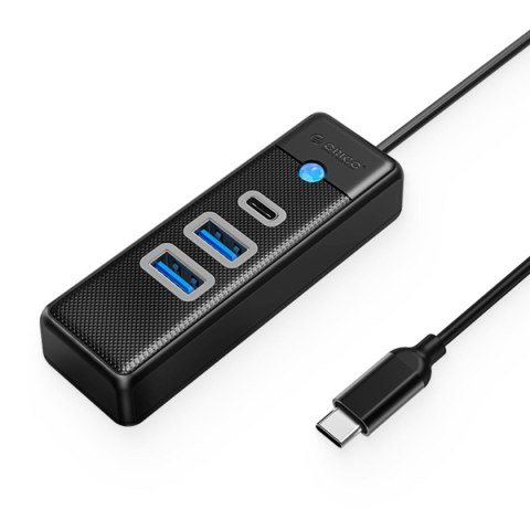 HUB USB-C Orico PWC2U-C3-015-BK-EP 2x USB-A 3.1 + USB-C, czarny HUB USB-C Orico PWC2U-C3-015-BK-EP 2x USB-A 3.1 + USB-C, czarny