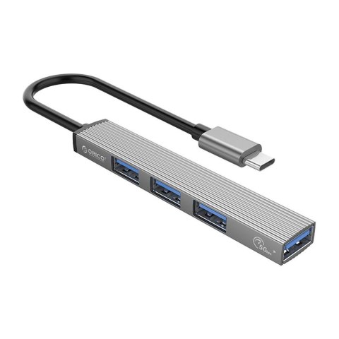 Hub USB-C Orico AH-13-GY-BP 4xUSB-A 3.1 Gen1, 5Gbps, alu Hub USB-C Orico AH-13-GY-BP 4xUSB-A 3.1 Gen1, 5Gbps, alu