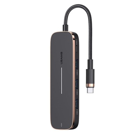 Adapter HUB Usams SJ578 2xUSB 3.0+USB-C+microSD+ SD + HDMI -czarny Adapter HUB Usams SJ578 2xUSB 3.0+USB-C+microSD+ SD + HDMI -czarny