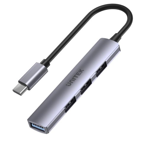 HUB USB-C Unitek H1208B 1xUSB-A 5 Gbps, 3xUSB-A 2.0 alu HUB USB-C Unitek H1208B 1xUSB-A 5 Gbps, 3xUSB-A 2.0 alu