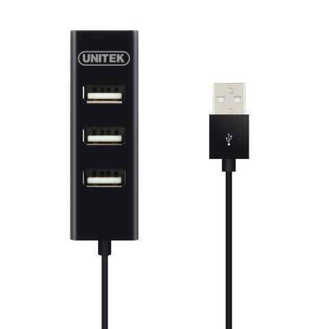 Hub USB Unitek Y-2140 4x USB 2.0 mini czarny Hub USB Unitek Y-2140 4x USB 2.0 mini czarny