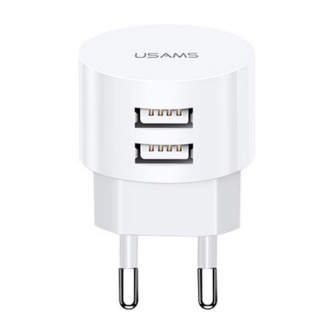 Ładowarka sieciowa Usams T20 2,1A 2xUSB- bez kabla - biała Ładowarka sieciowa Usams T20 2,1A 2xUSB- bez kabla - biała