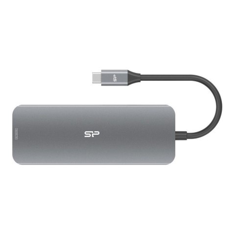 Stacja dokująca Silicon Power SR30 8in1 HDMI SD USB-C USB-A RJ45 PD 100W Stacja dokująca Silicon Power SR30 8in1 HDMI SD USB-C USB-A RJ45 PD 100W