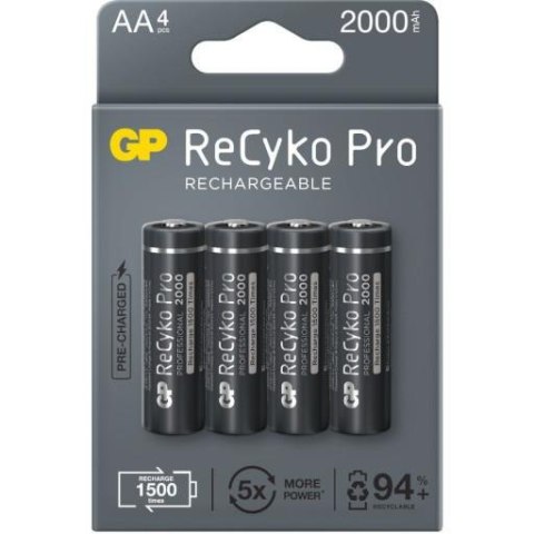 Akumulatorki AA / R6 GP ReCyko Pro Ni-MH 2000mAh blister 4 sztuki Akumulatorki AA / R6 GP ReCyko Pro Ni-MH 2000mAh blister 4 sztuki