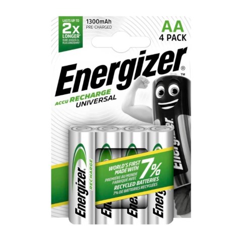 Akumulatorki Energizer R6/AA Ni-MH 1300mAh Universal - 4 sztuki (blister) Akumulatorki Energizer R6/AA Ni-MH 1300mAh Universal - 4 sztuki (blister)