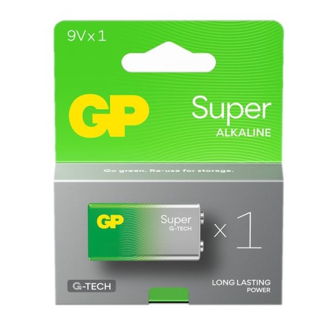 Bateria alkaliczna 6LR61 9V (R9*) GP Super Alkaline G-TECH - 1 sztuka Bateria alkaliczna 6LR61 9V (R9*) GP Super Alkaline G-TECH - 1 sztuka