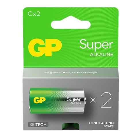 Bateria alkaliczna C / LR14 GP Super Alkaline G-TECH - 2 sztuki Bateria alkaliczna C / LR14 GP Super Alkaline G-TECH - 2 sztuki