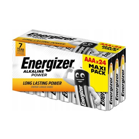 Bateria alkaliczna Energizer Alkaline Power AAA / LR03 - 24 sztuki (box) Maxi Pack Bateria alkaliczna Energizer Alkaline Power AAA / LR03 - 24 sztuki (box) Maxi Pack