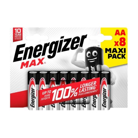 Bateria alkaliczna Energizer MAX AA / LR6 - 8 sztuk (blister) Bateria alkaliczna Energizer MAX AA / LR6 - 8 sztuk (blister)