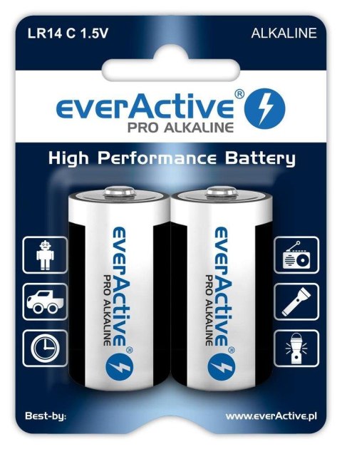 Baterie alkaliczne C/LR14 everActive Pro Alkaline 2 sztuki Baterie alkaliczne C/LR14 everActive Pro Alkaline 2 sztuki