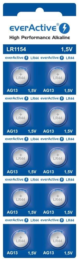 Baterie alkaliczne mini everActive AG13 G13 LR1154 LR44 10 sztuk Baterie alkaliczne mini everActive AG13 G13 LR1154 LR44 10 sztuk